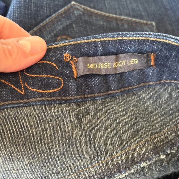 Jag Bootcut Jeans 6‎ Mid Rise Stretch Faded Mid Dark Western Rodeo 33" Inseam - Picture 10 of 13
